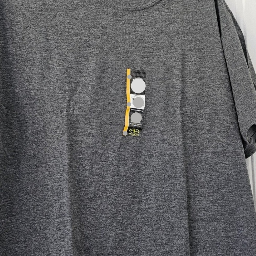 Athletic Works Tri-Blend Tee Mens 3XL Charcoal Grey NWT Moisture Wicking Shirt